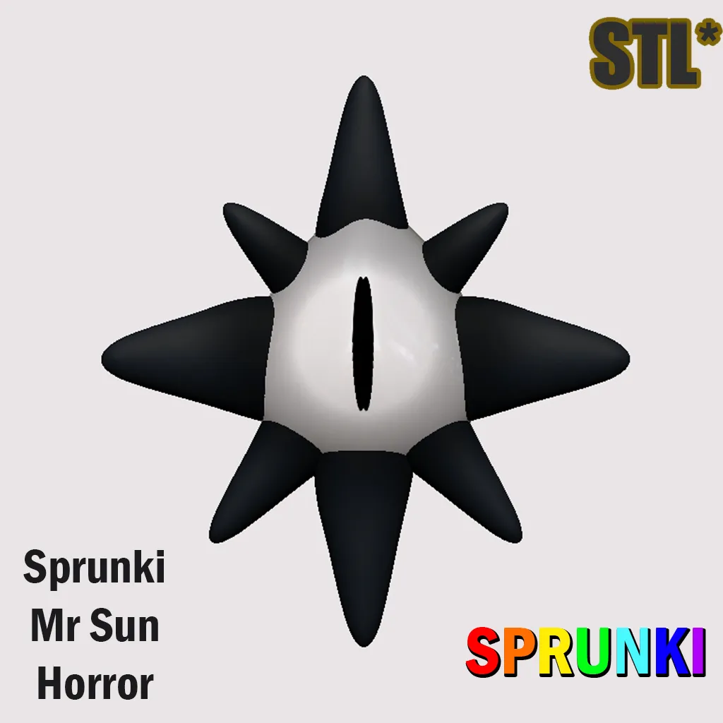 Sprunki Incredibox Mr Sun Horror 3D Character Fanart