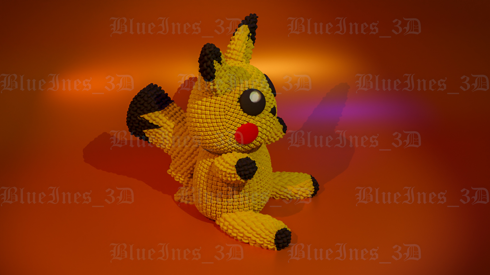 CROCHET KNITTED PIKACHUUUUUUU! | 3D models download | Creality Cloud