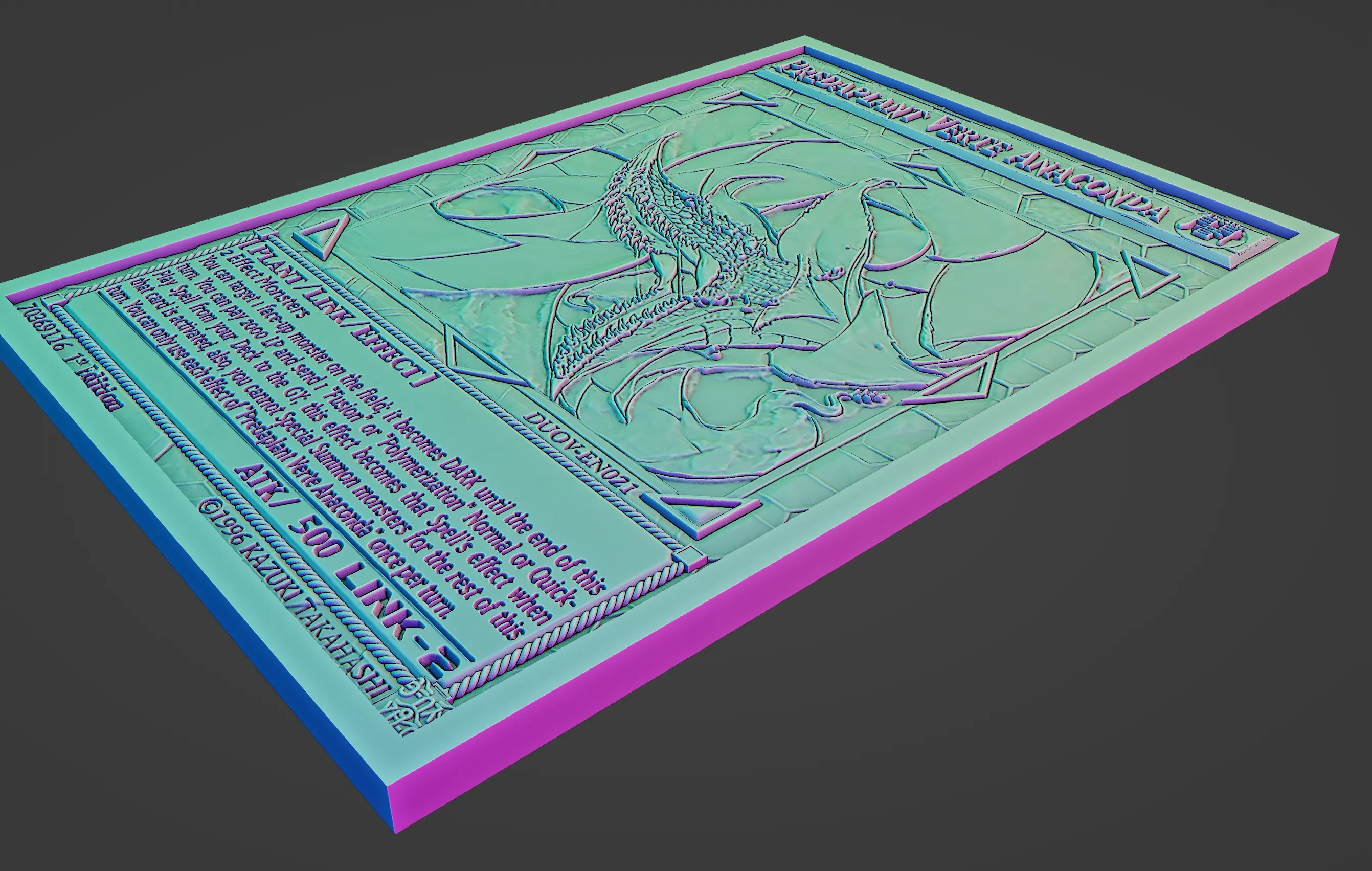 Miniature Games & Accessories STL Download - PREDAPLANT VERTE ANACONDA -  YU-GI-OH!by Wsonuchiha3D
