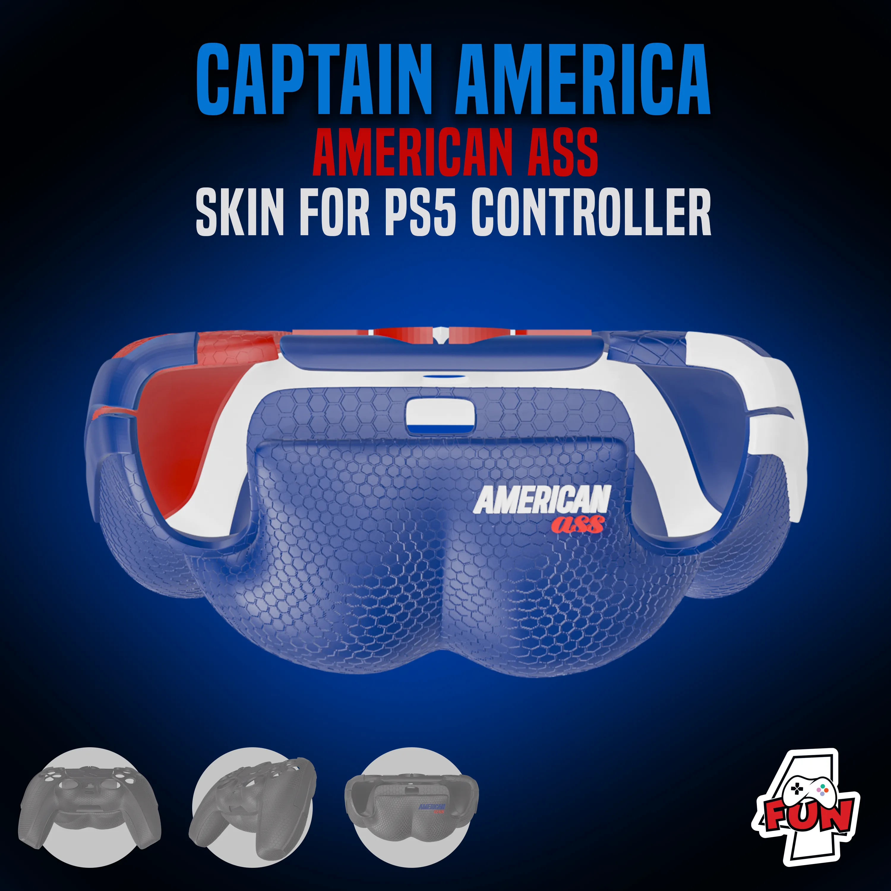 CAPTAIN AMERICA PS5 BOOTY CONTROLLER COVER (decorative)