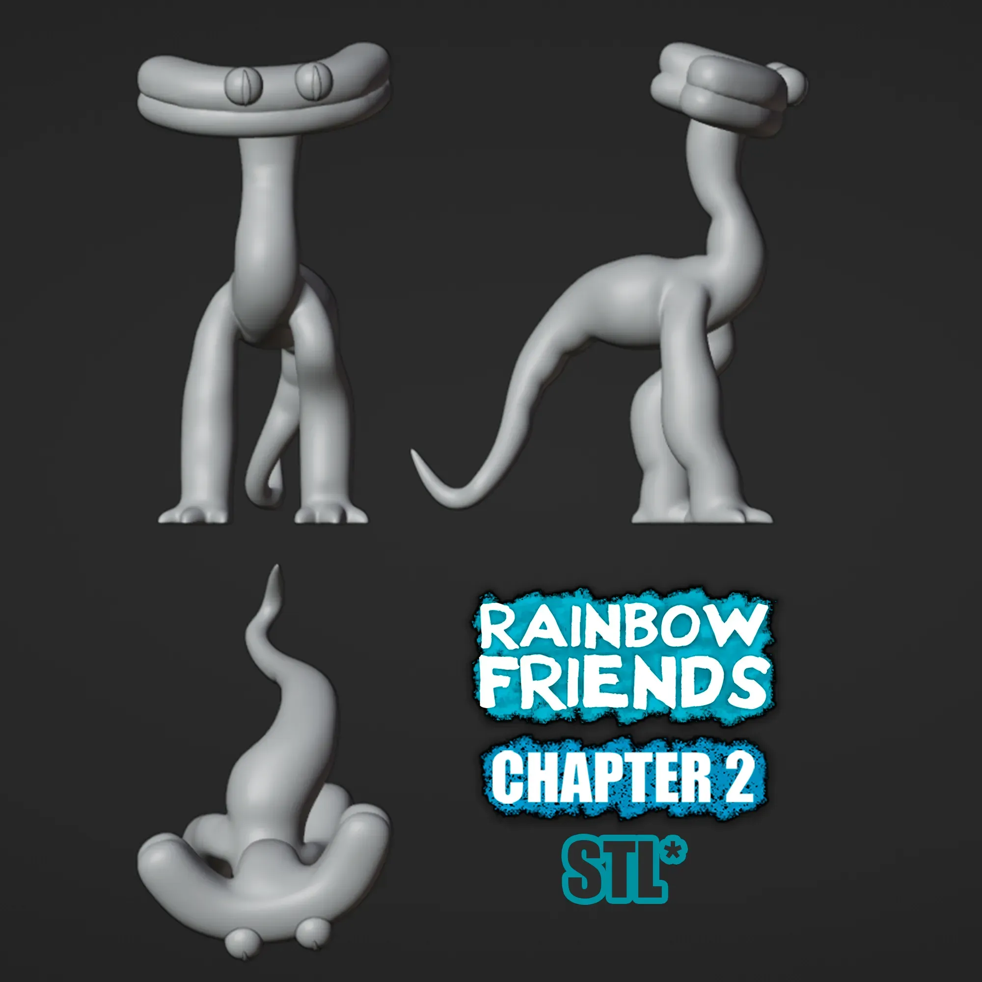 CYAN FROM RAINBOW FRIENDS CHAPTER 2 ROBLOX GAME V.2, 3D models download