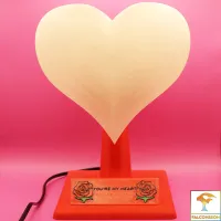Retro Heart Lamp with Customizable Text-1