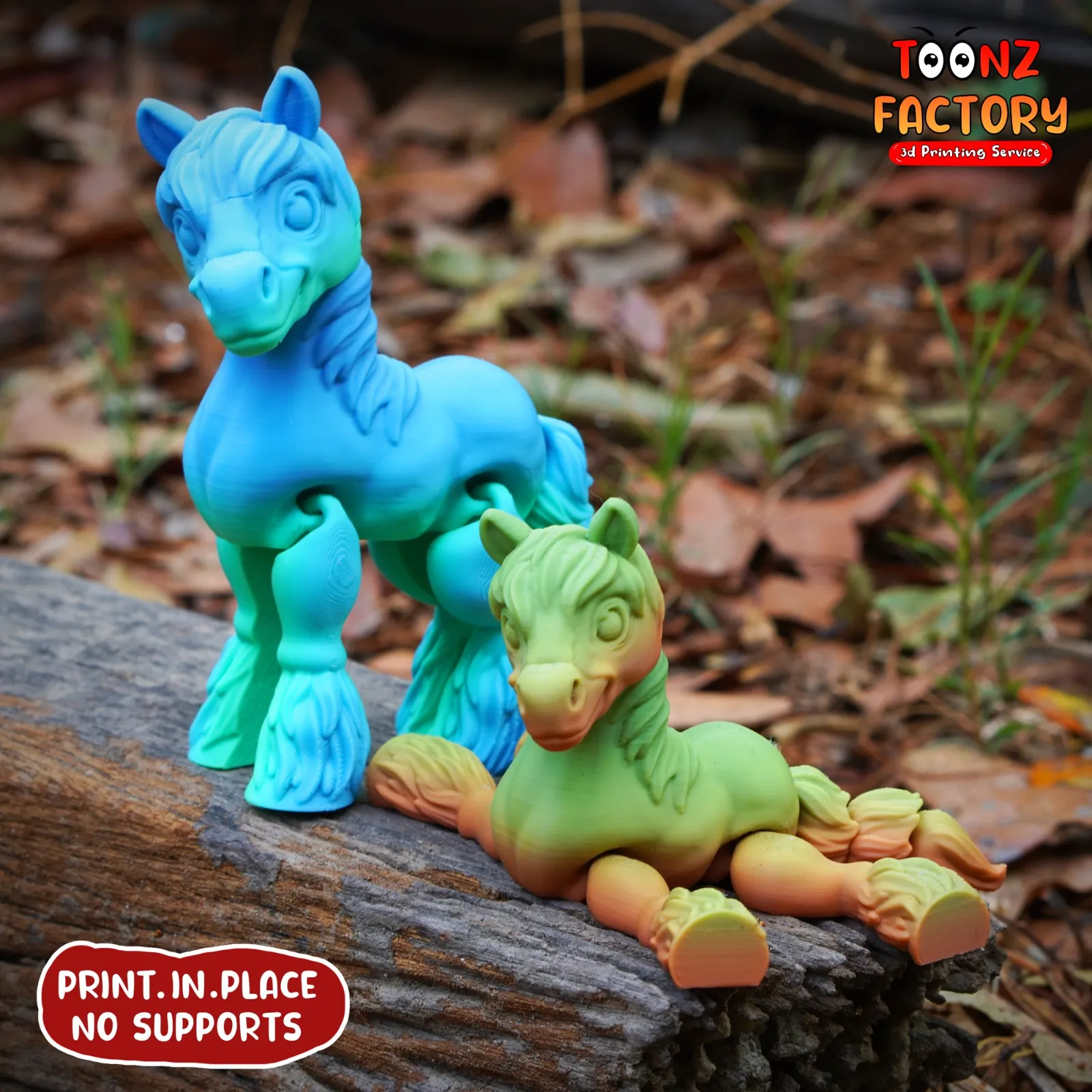 PRINT IN PLACE CUTE FLEXI CLYDESDALE HORSE