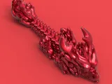 Articulated Dragon Keychain 007- STL-DIGITAL-0