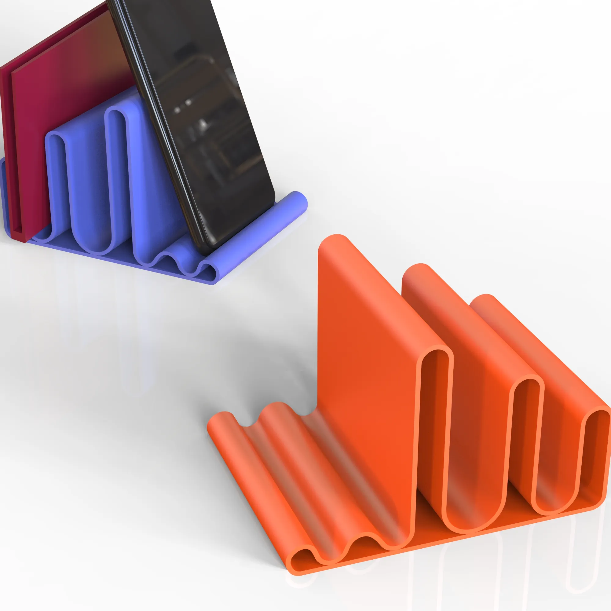Phone Holder & Desk Organizer, Minimalist Stand, Multi-Slot