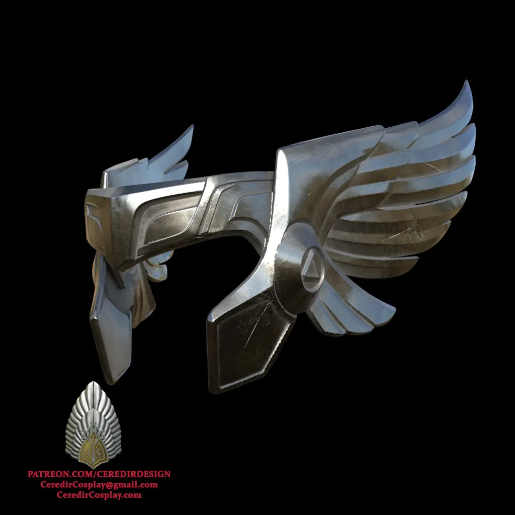 Cosplay STL загрузка - Thor Marvel Rivals Helmet 3D DIGITAL DOWNLOAD -  CeredirDesign, image size:1024x1024