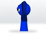 Sprunki Blue Jevin STL, 3mf, Obj, 3D Model Character Fanart-2