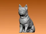 Ferocious bull dog - statue - 3D print-1