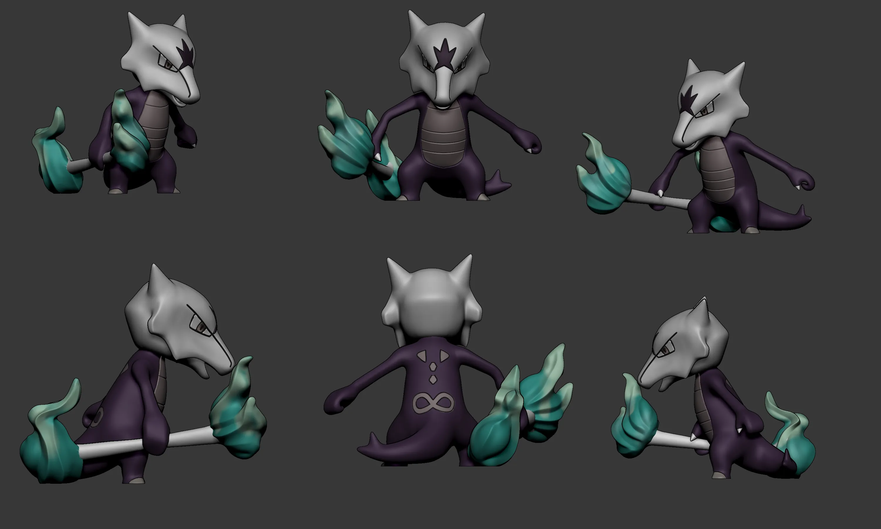 Pokemon - Cubone, Marowak and Alolan Marowak