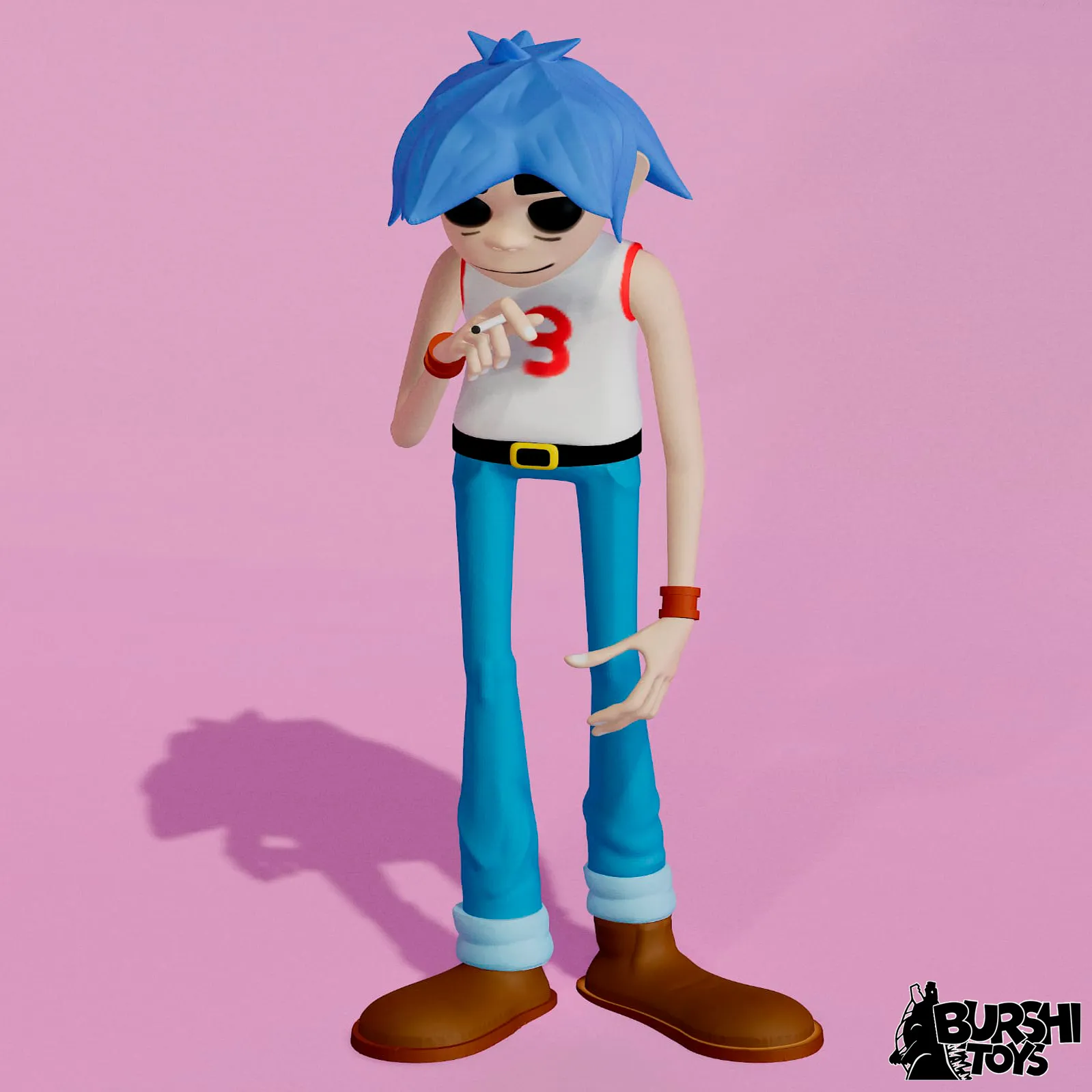 Characters & Creatures STL Download - 2D GORILLAZ FIGURE ART TOY