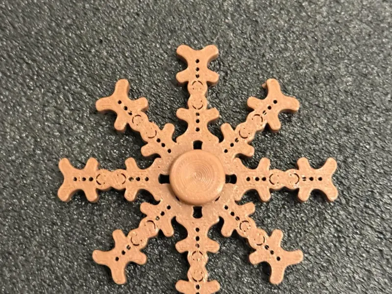 Snowflake gingerbread man fidget spinner