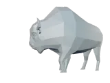 Low Poly Bison-5