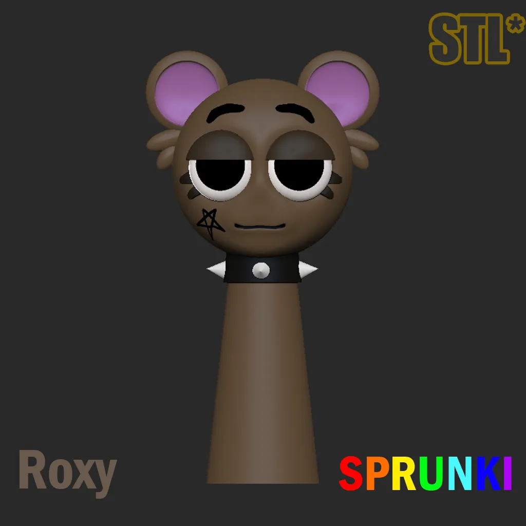 Sprunki Incredibox Chocolate Brown Roxy Sprunki STL 3D