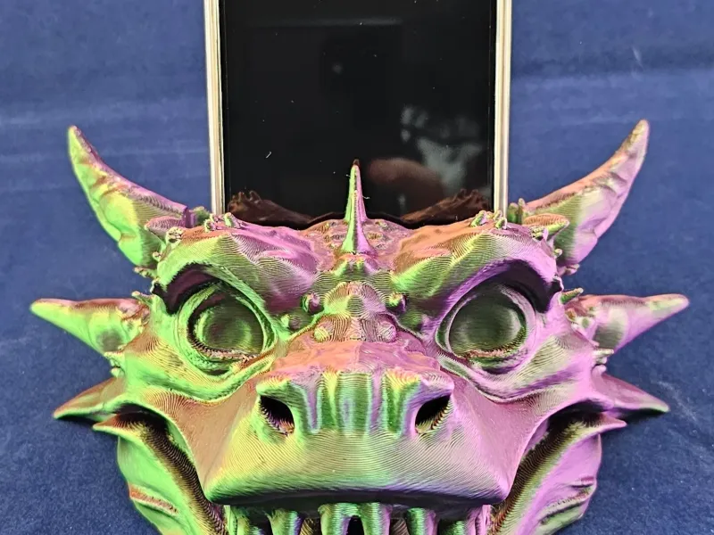 Support de téléphone et haut-parleur en forme de tête de dragon (redirecteur audio)