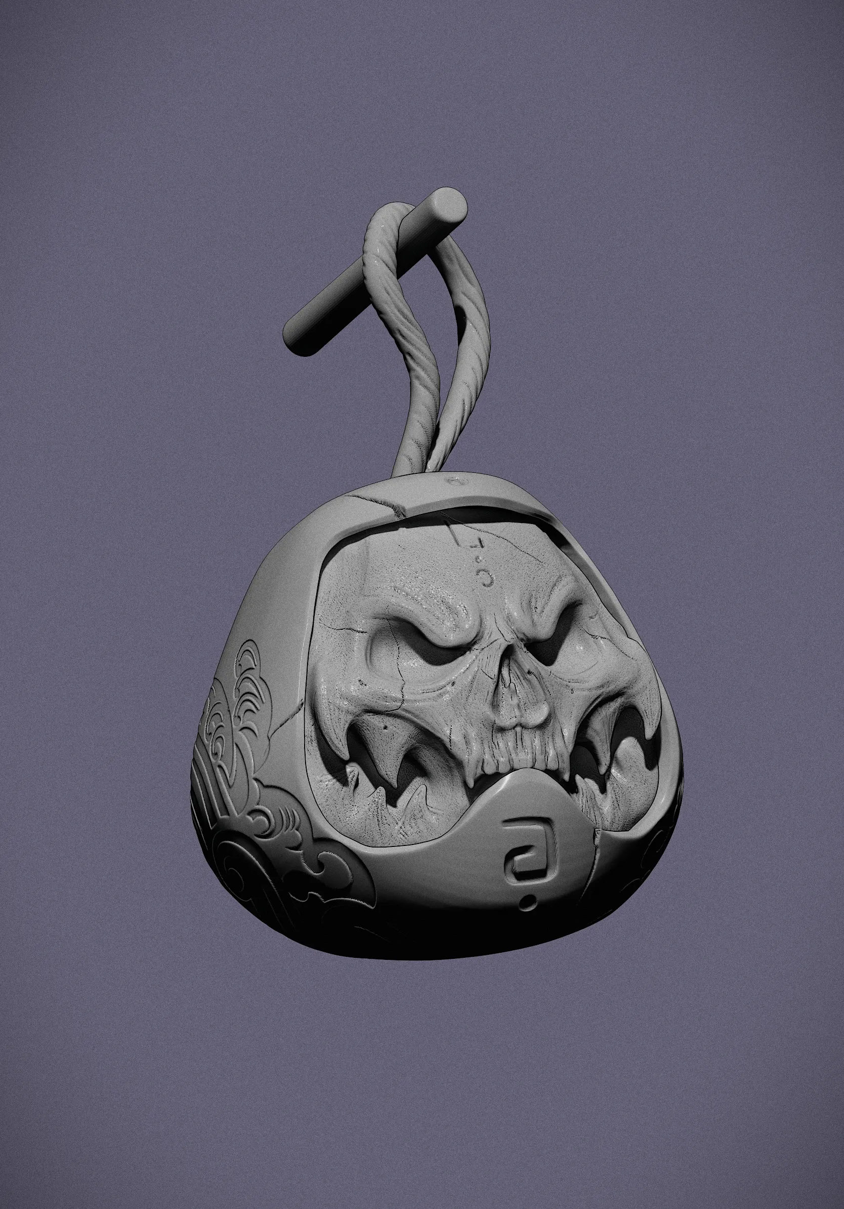 Japanese Daruma Skull