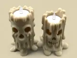 Spooky Melting Skull Candles –  Halloween Decor Tea Light Ca-3
