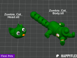Zombie Cat the flexi toy 10 v 2025 (SNAP + 3MF)-3