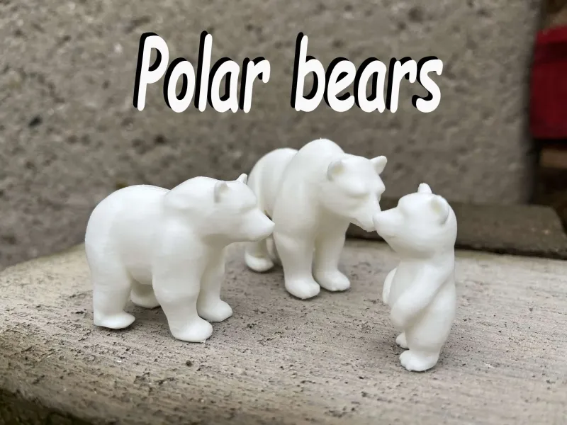 Семейство белых медведей