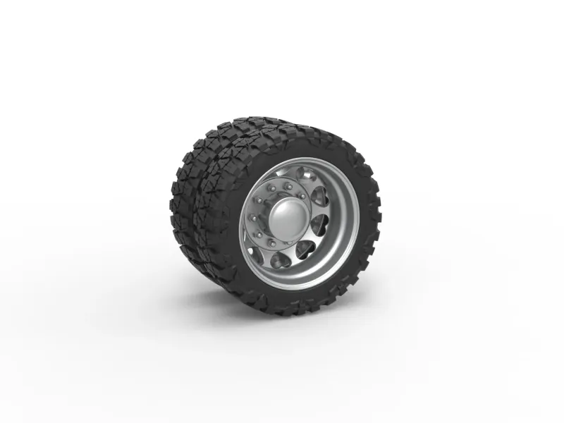 Semirrueda trasera para pickup Versión 25 Escala 1:25