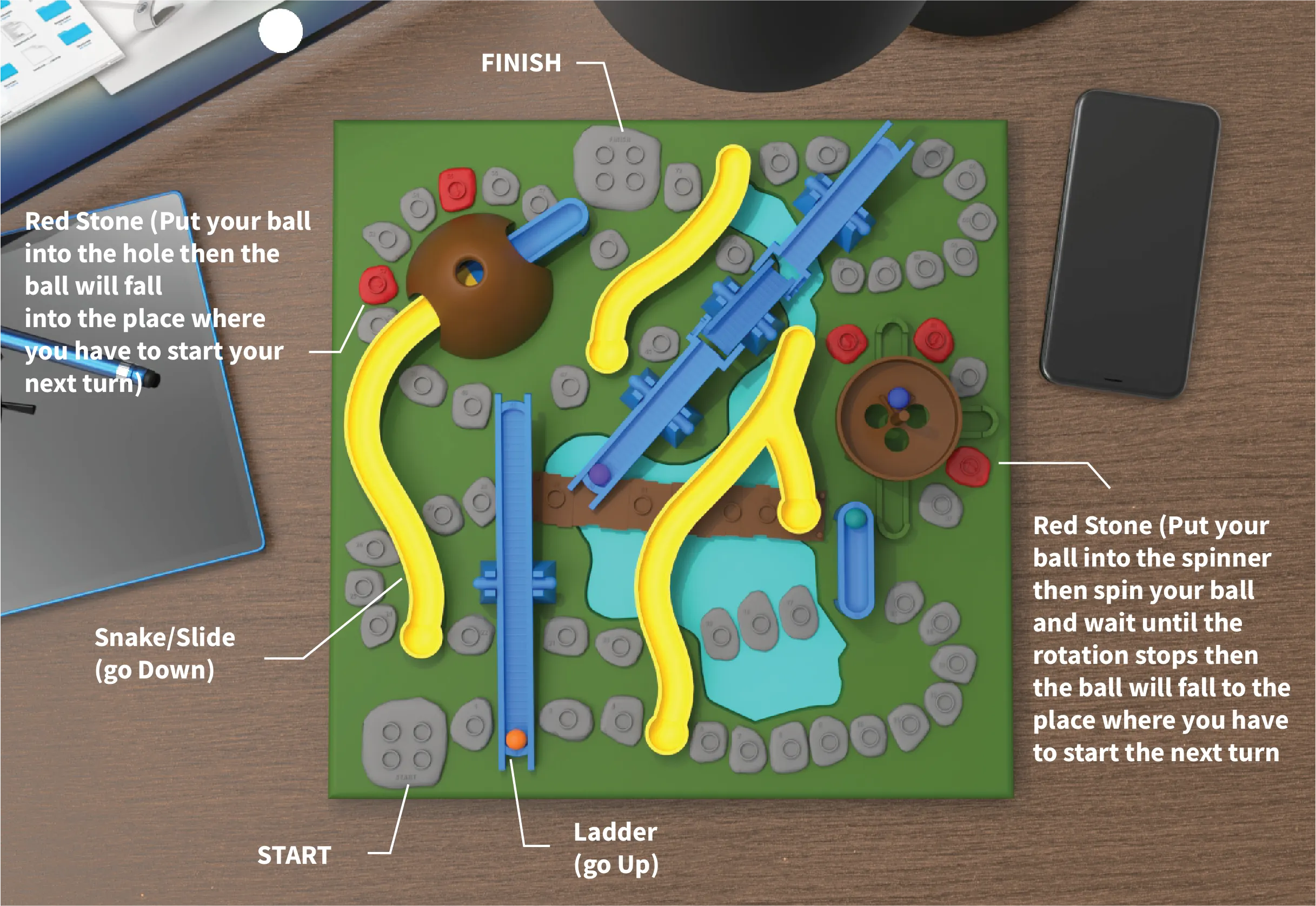 Slide and Ladder Game / Snake and Ladder (Board Game)
