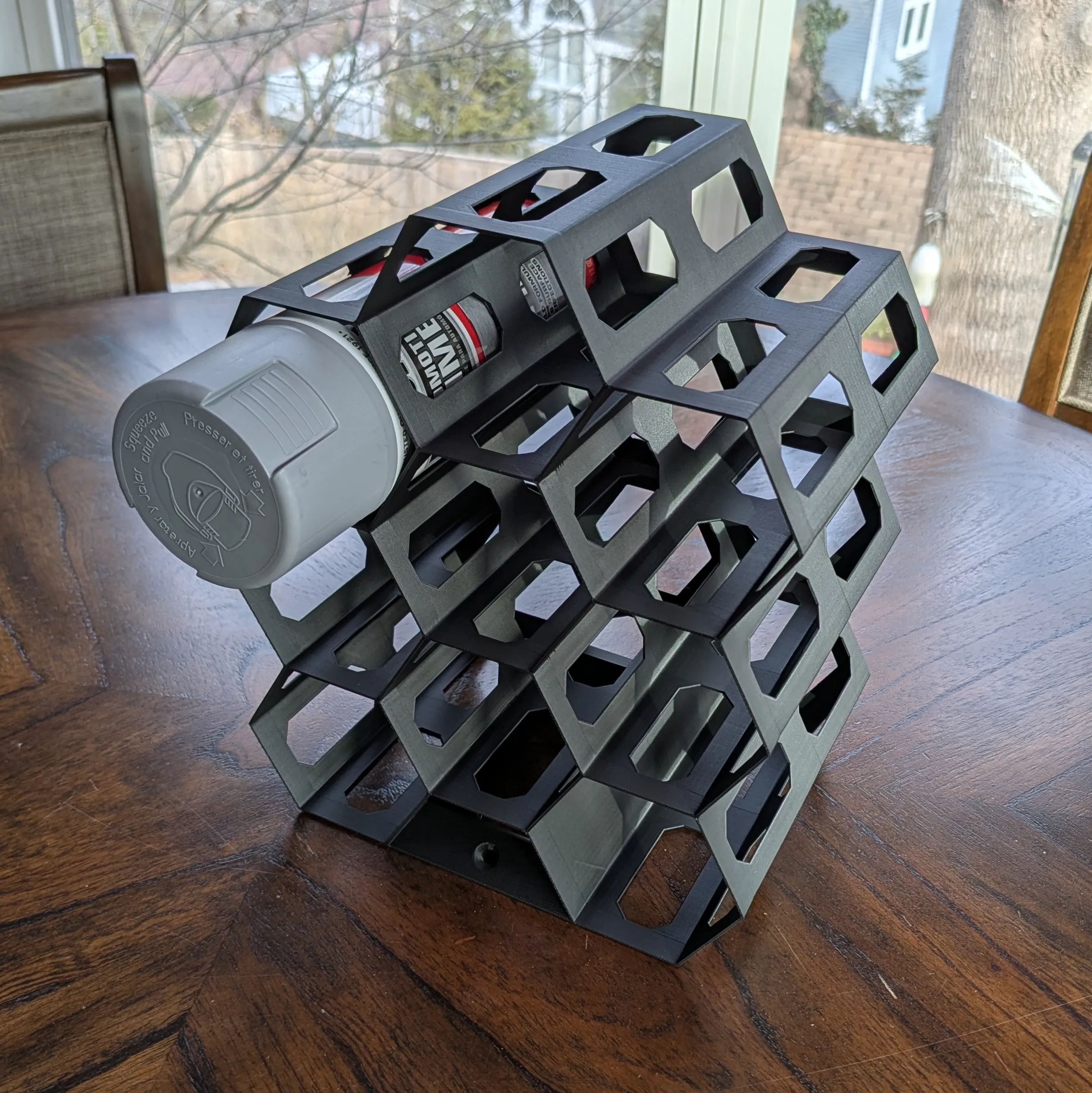 Honeycomb Spray Can Storage