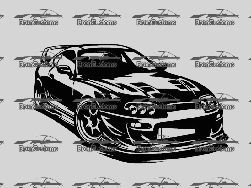 Toyota Supra MK4 wallart