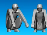 Boy with hat statue - 3D print-2