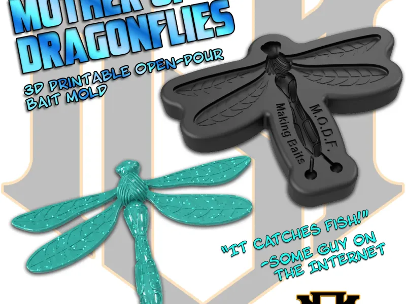 The 4.25" Mother Of Dragonflies (M.O.D.F.) Open Pour Bait Mo