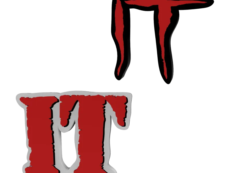IT (Two Versions) - 3D Multicolor Sign/Logo