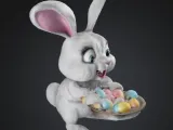 Lapin avec un plateau d'oeuf-0