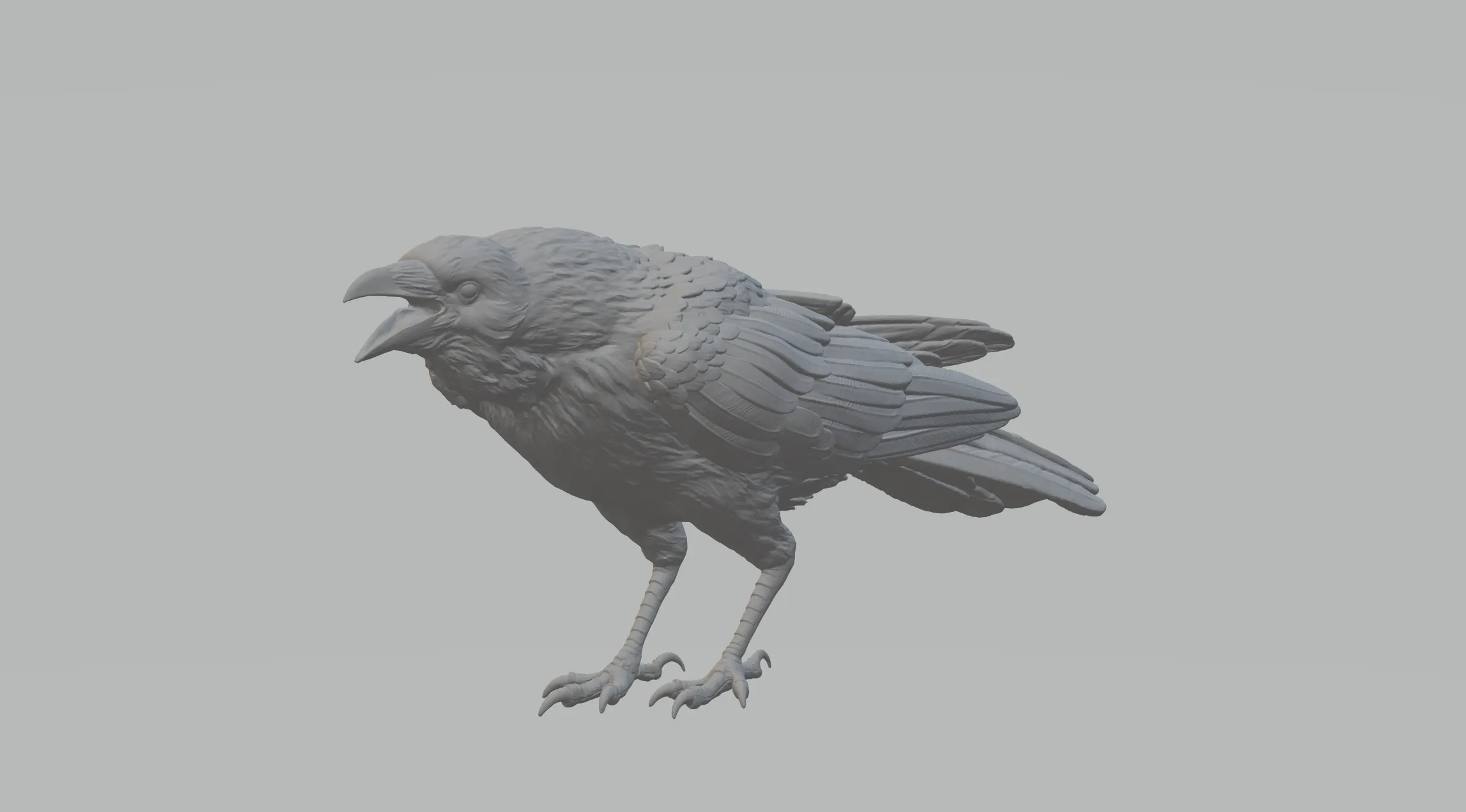 Crow 3D Model raven 3D print model