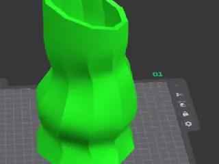 corrugated vase