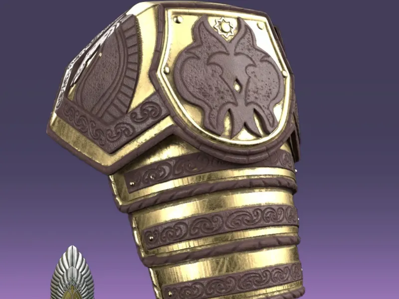 Theoden Shoulder Pauldron lord of the rings 3D DIGITAL Dl