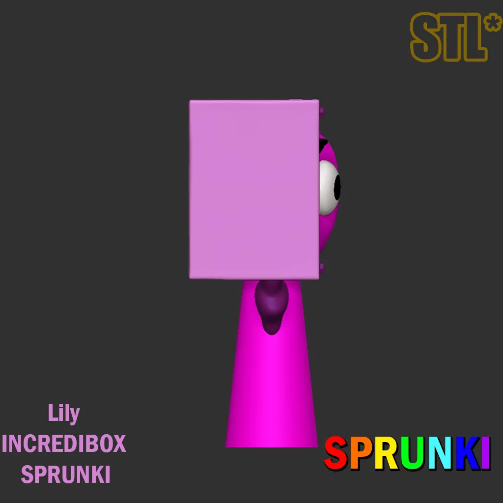Lily INCREDIBOX SPRUNKI STL 3D Character Fanart