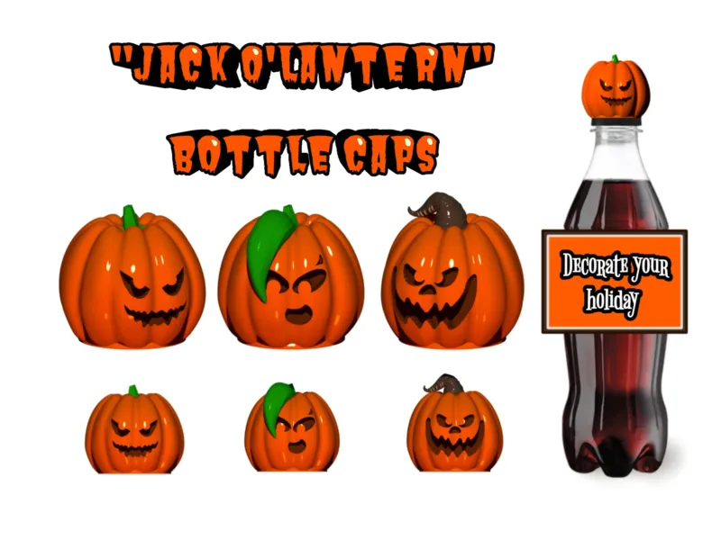 ''Jack O'Lantern''-Flaschendeckel