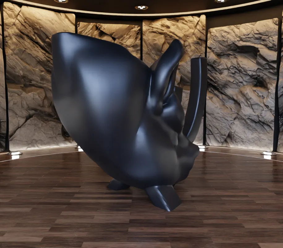 Rhino Black Edition Decorative Sculpture Fan Art Toy