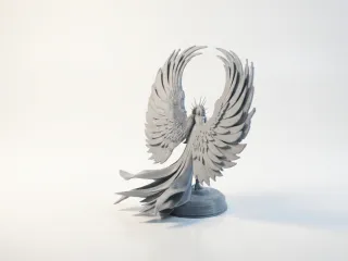 Kayle Divine Angel Statue LOL Champions 3D Printable