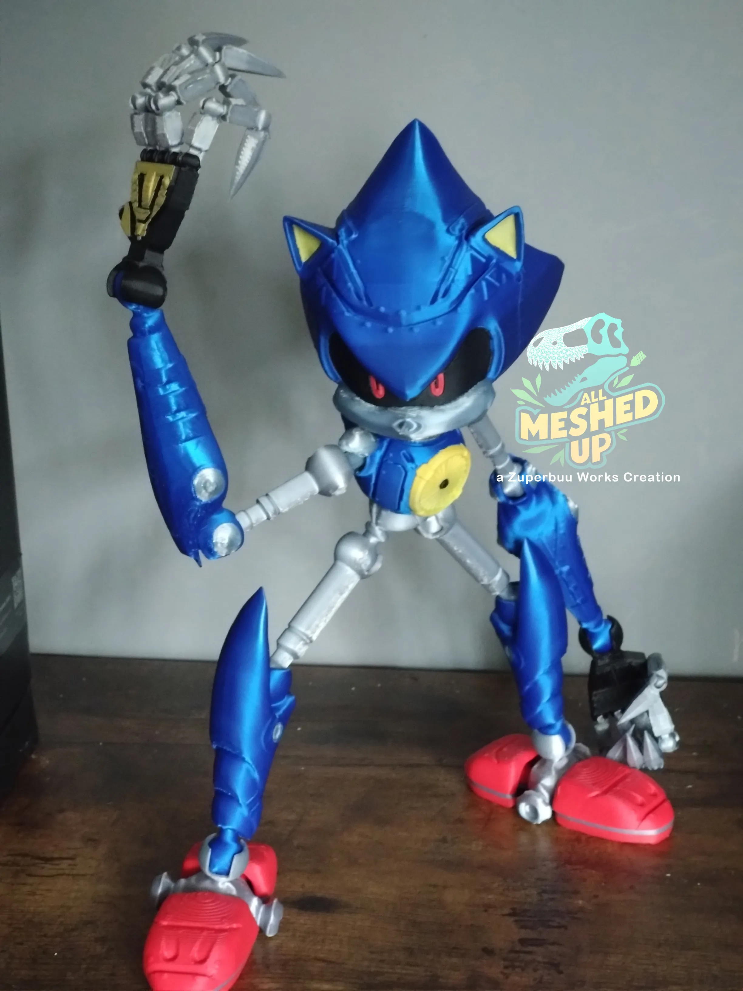 Jouet Sonic en métal articulé