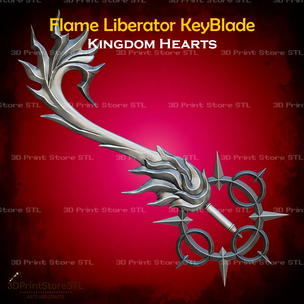 Flame Liberator Keyblade Cosplay Kingdom Hearts - STL File