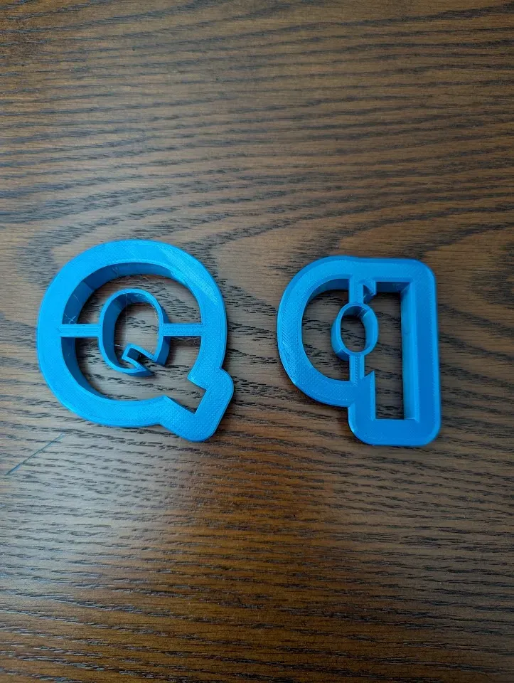 Letter Q Alphabet Upper & Lower Case Cookie Cutter