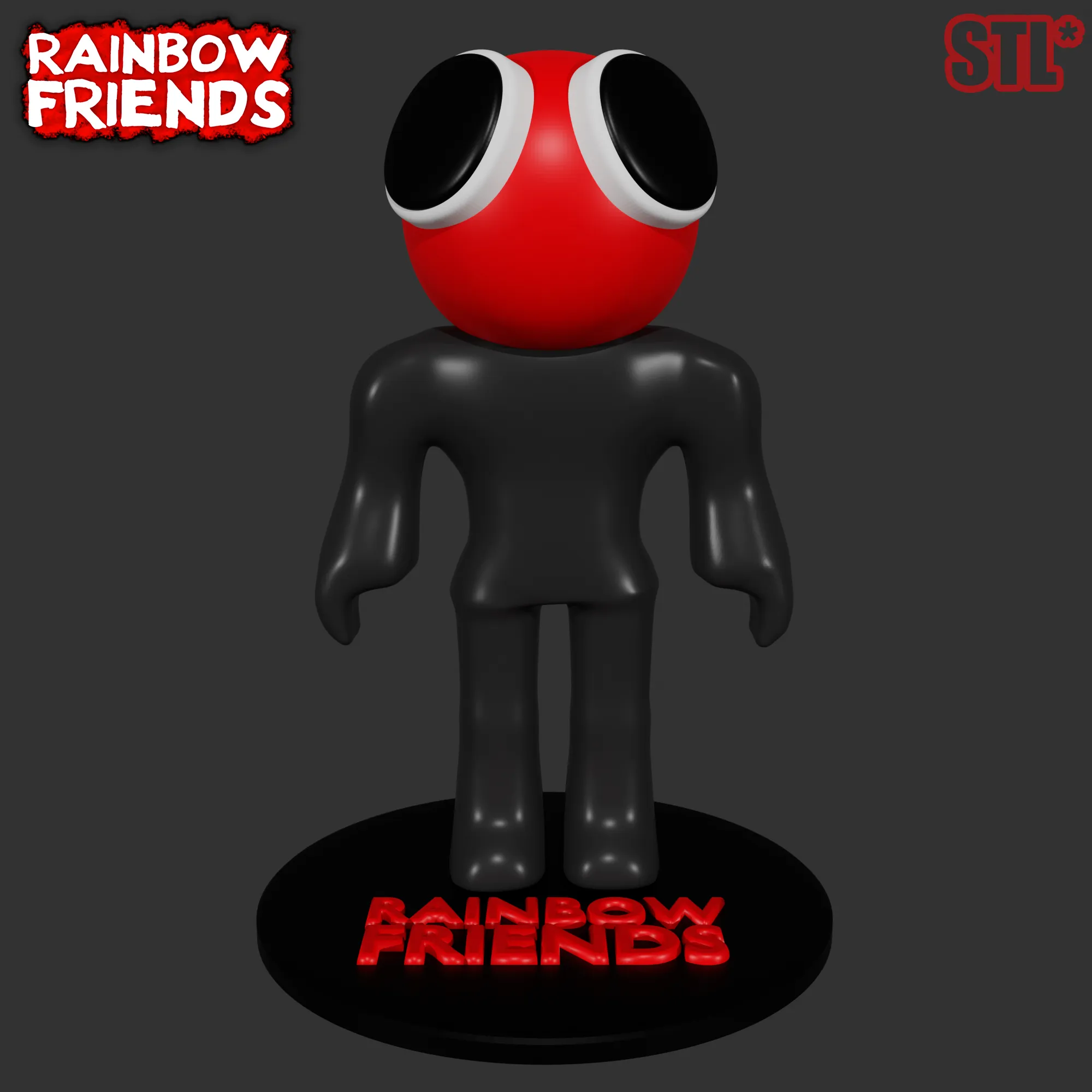 RED FROM ROBLOX RAINBOW FRIENDS, 3D FAN ART