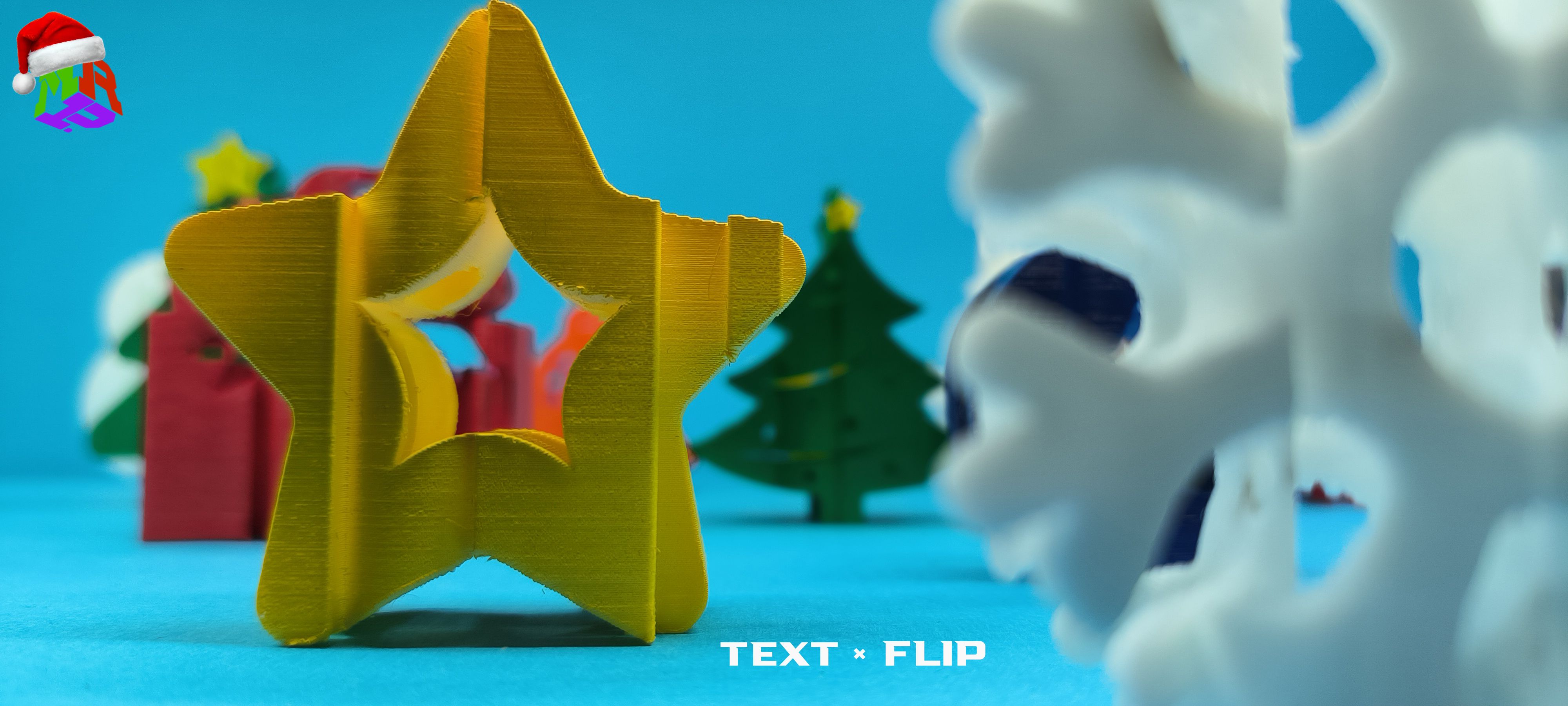 Text Flip 2024 Christmas tree 3D models download Creality Cloud