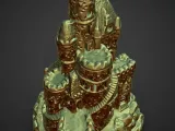 Christmas Village Lighted Castle with LED Wrap Around Pole-0
