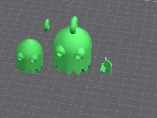 Pac-Man Ghost  Remix Keychain / Remix Fantasma Pack-man