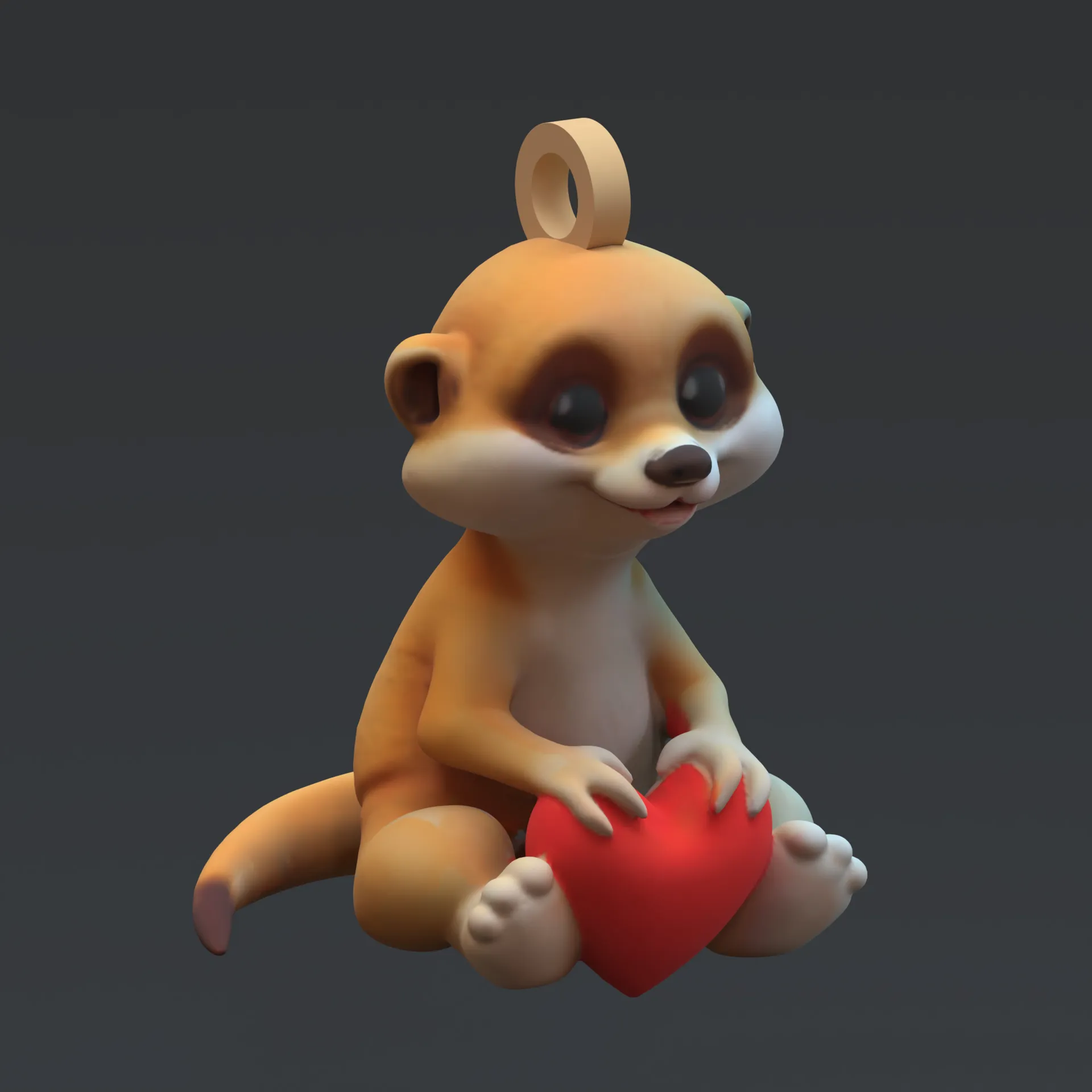 cute meerkat valentine Keychain