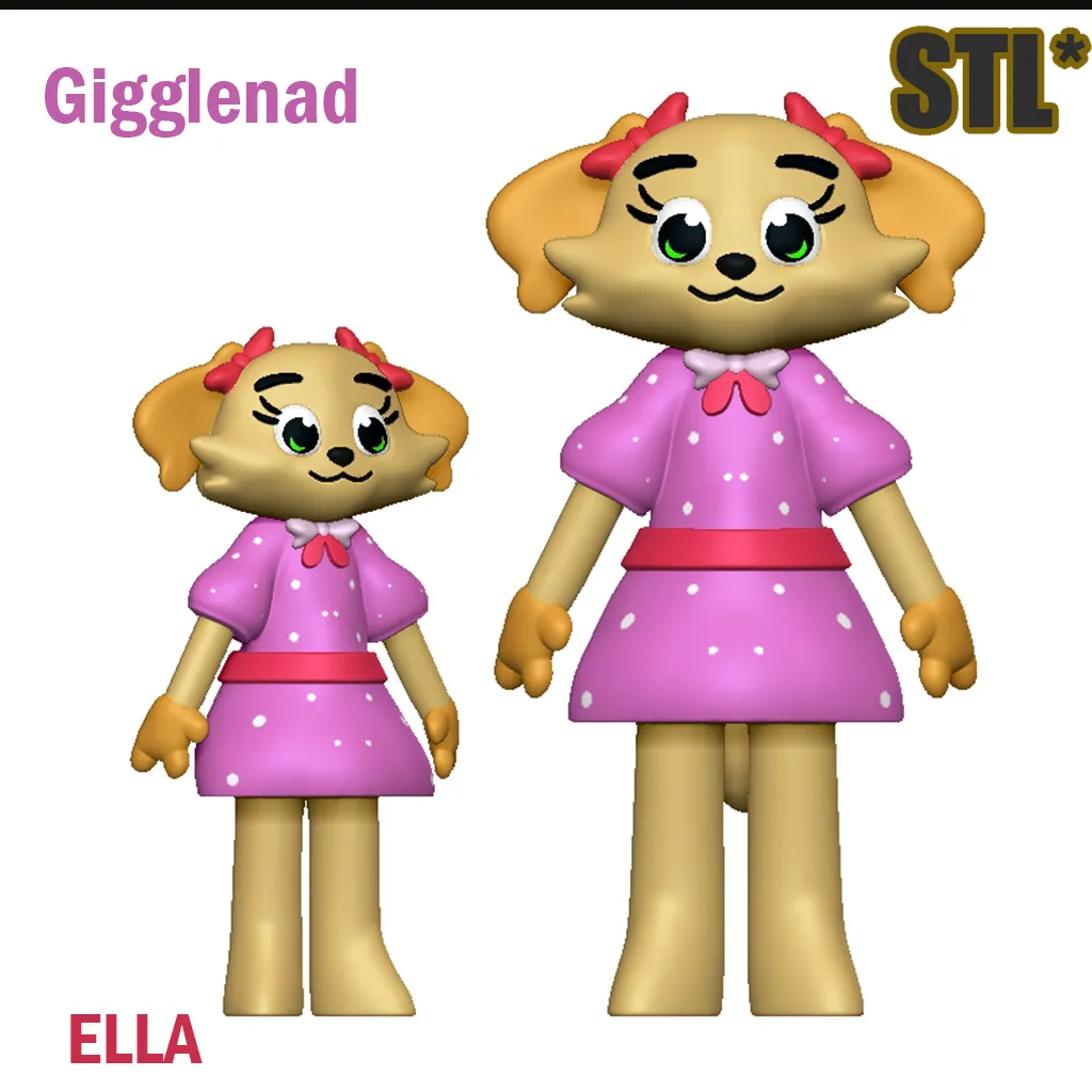 Giggleland Ella STL 3D Model Character Fanart