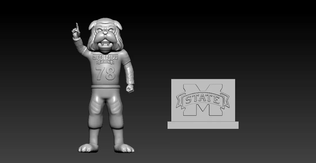 NCAA - Bully mascot -  Mississippi State University - 3d pri