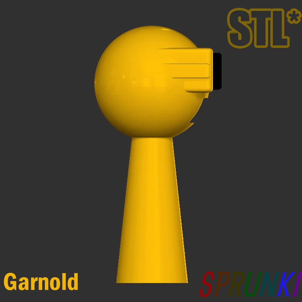 Sprunki Incredibox Garnold Gold STL 3D Character Fanart