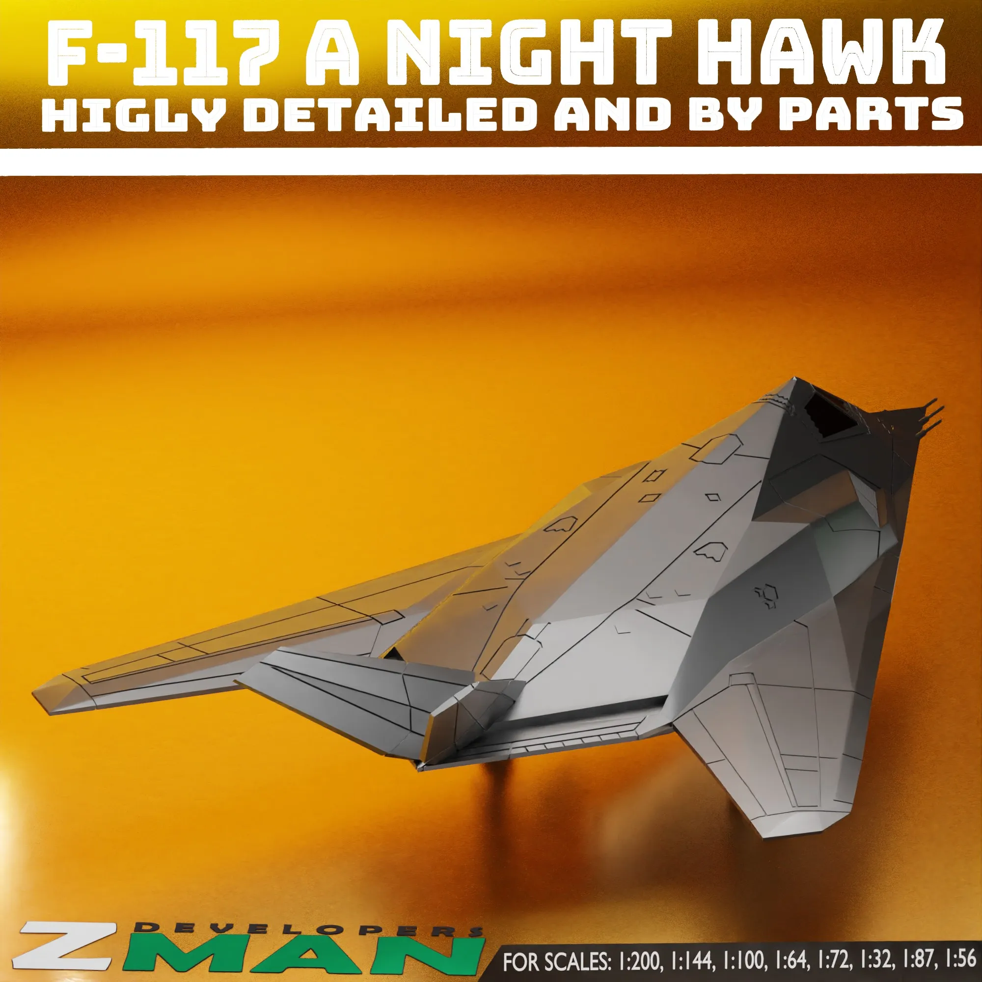 Lockheed F-117A Nighthawk (V1) (4 IN1 )