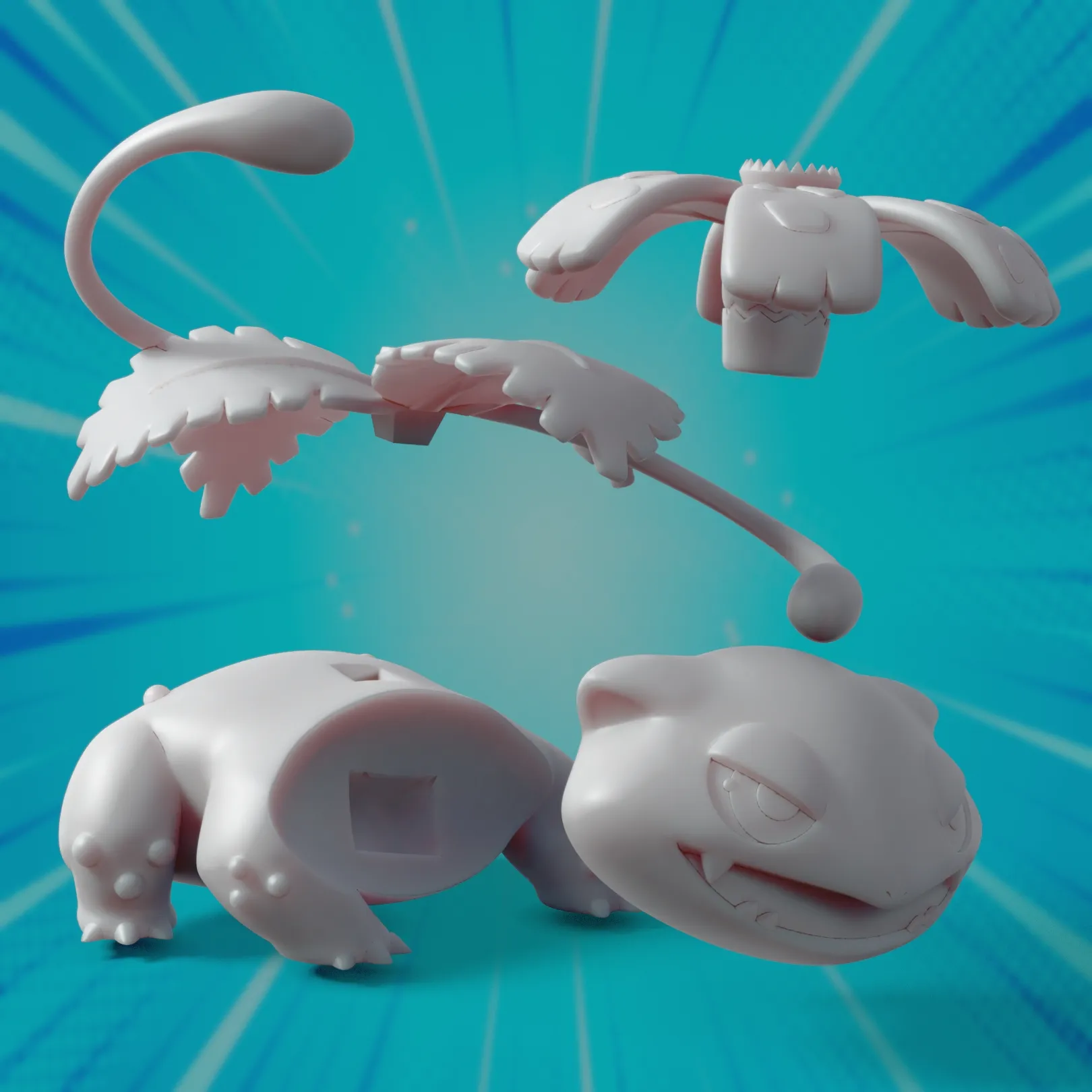 Venusaur Pokemon Fan Art - Multi-Part Model